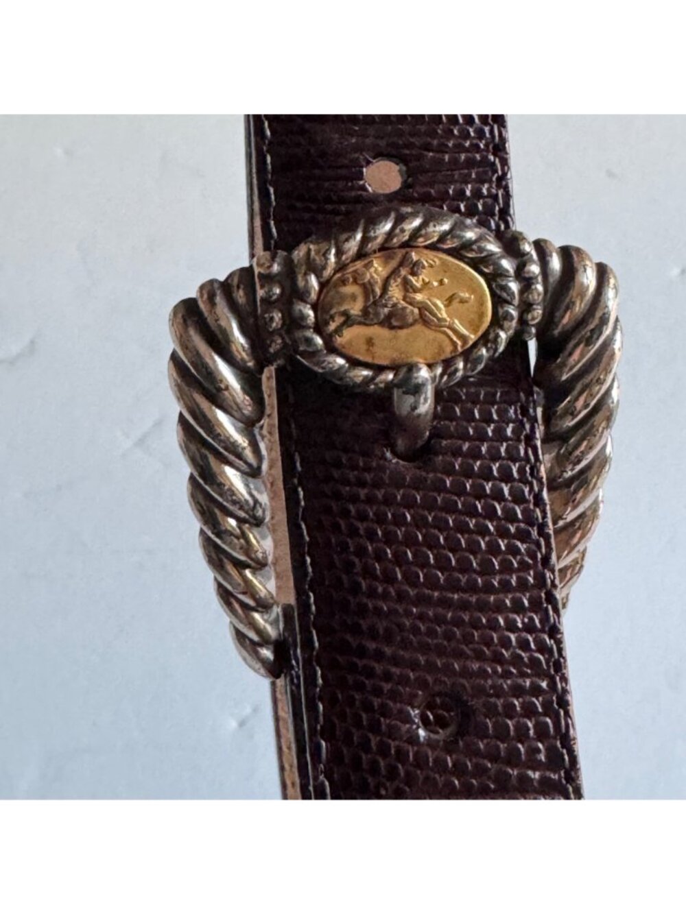 Brighton Brown Leather Belt Museum Collection M 37809 Sphinx Pegasus Vintage 90s - Picture 8 of 16
